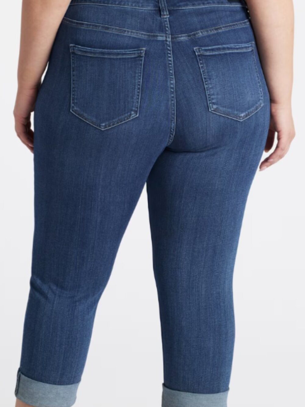 Liverpool Charlie Crop Wide Rolled Cuff Jean - Picture 3 of 3
